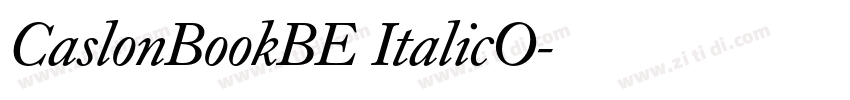 CaslonBookBE ItalicO字体转换